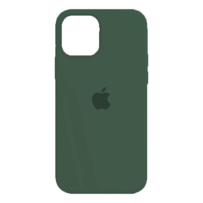 Чехол Silicone Case для Apple iPhone 12/12 Pro Dark Green, тёмно-зелёный
