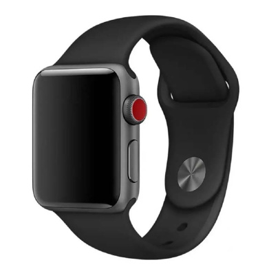Ремешок для Apple Watch 42/49 mm Silicone Case Чёрный