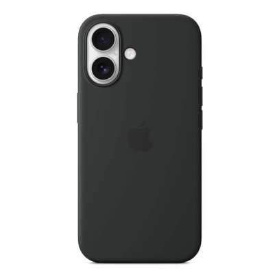 Чехол для iPhone 16 с MagSafe Silicone Case Black, чёрный