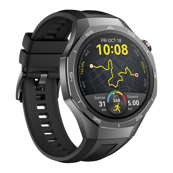Умные часы HUAWEI Watch GT 5 Pro Black, 46 мм, цвет корпуса чёрный, цвет ремешка чёрный