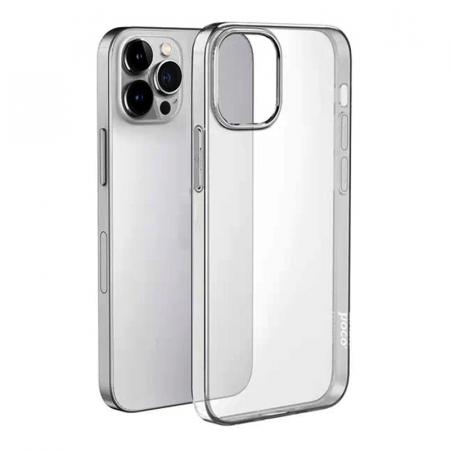 Чехол hoco. Силиконовый ультратонкий для Apple iPhone 14 Pro Max Прозрачный черный