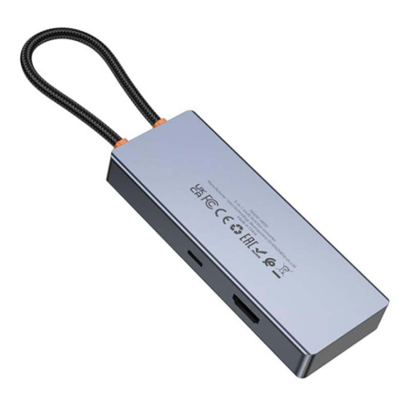 Хаб hoco. 5в1 (HDTV+PD+USB3.0*3) (HB50) Тёмно-серый