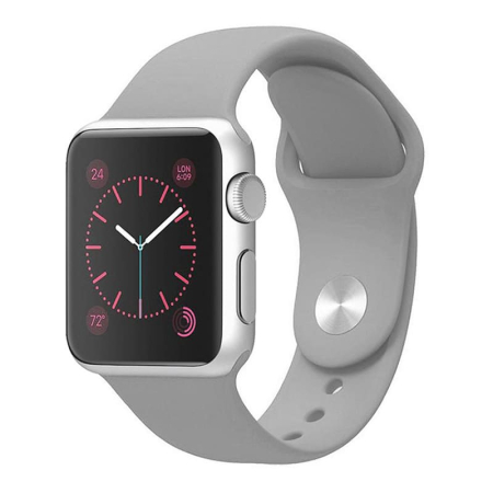 Силиконовый ремешок для Apple Watch 38/40/41 мм Grey, серый Силиконовый ремешок для Apple Watch 38/40/41 мм Grey, серый