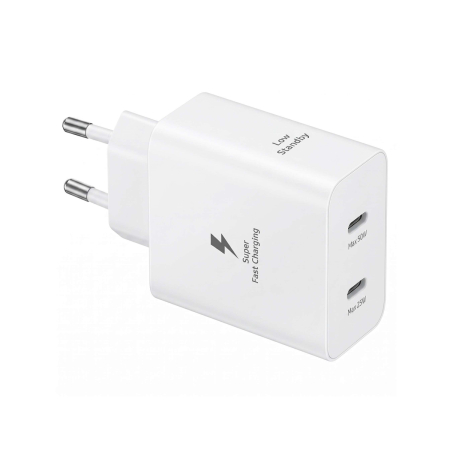 Зарядное устройство Samsung Duo 50 Вт 2 USB Type‑C (EP‑T5020NWEGEU) Белый