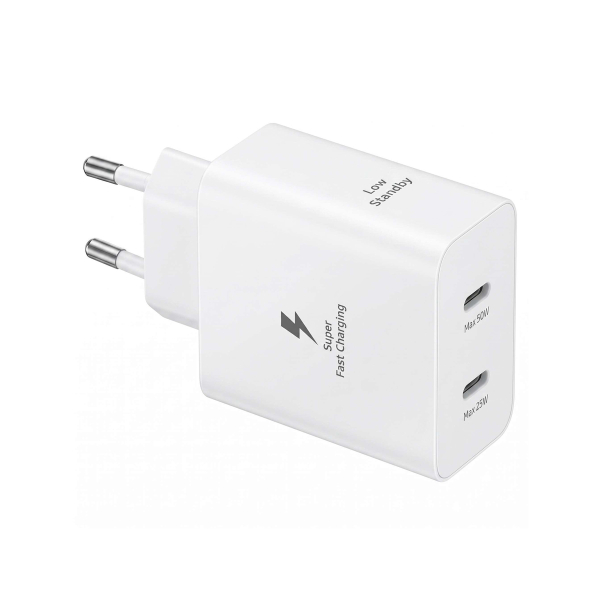 Зарядное устройство Samsung Duo 50 Вт 2 USB Type‑C (EP‑T5020NWEGEU) Белый
