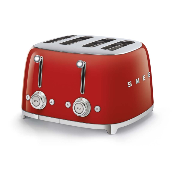 Тостер на 4 ломтика SMEG 50s style (TSF03RDEU) Красный