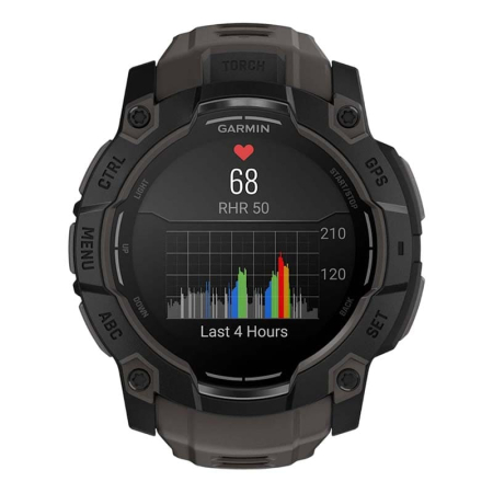 Часы Garmin INSTINCT 3 AMOLED 50мм Black, черный с угольно-черным ремешком