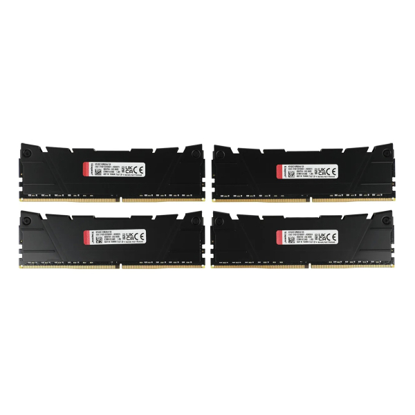 Оперативная память Kingston Fury Renegade Black (KF432C16RB2K4/128) DDR4 128GB 3200MHz CL16 DIMM 4x32