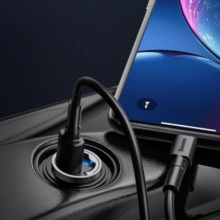 Автомобильная зарядка в прикуриватель быстрая Baseus Tiny Star Mini Quick Charge 30W VCHXXU QC 3.0 (VCHX-A0G) Черный