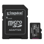 Карта памяти Micro SecureDigital 256Gb Kingston Canvas Select Plus (SDCS3/256GB) + SD адаптер