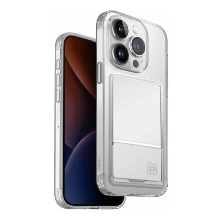 Чехол для iPhone 15 Pro UNIQ Air Fender ID с cardslot (IP6.1P(2023)-AFIDTRAN) Прозрачный