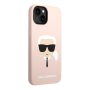 Чехол Karl Lagerfeld для iPhone 14 Plus с MagSafe Liquid silicone Karl's head Hard (KLHMP14MSLKHLP) Розовый