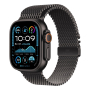 Apple Watch Ultra 2 (2024), 49 мм корпус из титана цвета «Black», ремешок Titanium Milanese Loop размера L цвета «Black»