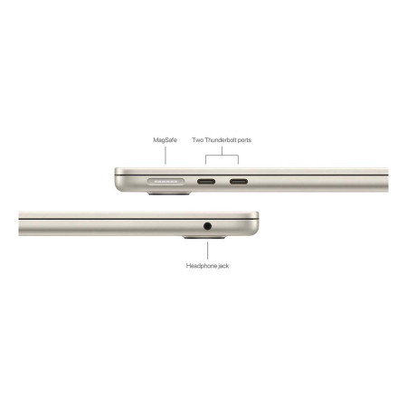 Apple MacBook Air 13" (M3, 8C CPU, 8C GPU, 2024) 16/256Gb SSD (MC8J4) Starlight, «сияющая звезда» Apple MacBook Air 13" (M3, 8C CPU, 8C GPU, 2024) 16/256Gb SSD (MC8J4) Starlight, «сияющая звезда»