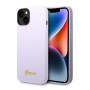 Чехол Guess для iPhone 14 CG Mobile Liquid silicone Gold metal logo Hard (GUHCP14SSLSMU) Сиреневый Чехол Guess для iPhone 14 CG Mobile Liquid silicone Gold metal logo Hard (GUHCP14SSLSMU) Сиреневый