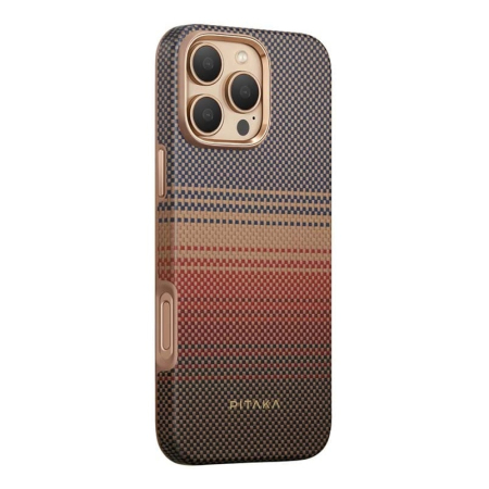 Арамидный чехол для iPhone 16 Pro Max с MagSafe Pitaka Military-Grade Protective Case (KI1601PPSUM) Коричневый