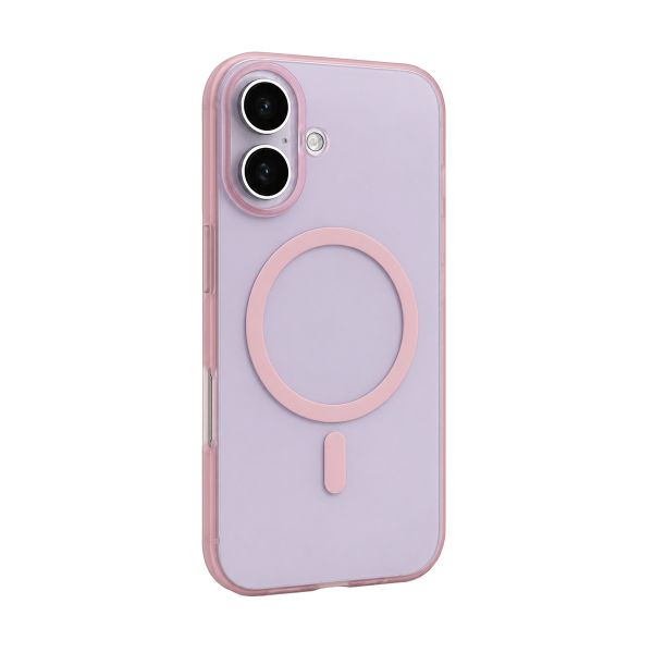 Чехол для iPhone 16 с MagSafe 6.1" Gurdini Slim Series with Pink, розовый