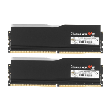 Оперативная память G.SKILL Ripjaws M5 RGB (F5 6400J3239F48GX2 RM5RK) DDR5 96GB 6400MHz CL32 UDIMM 2x48GB RGB Black