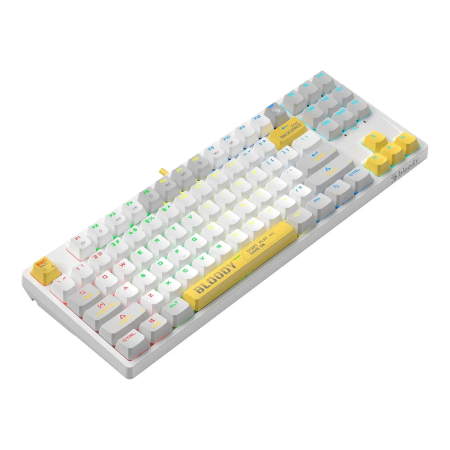 Клавиатура A4Tech Bloody S87 Energy, USB for gamer LED Механическая (S87 USB ENERGY WHITE) Белый/желтый