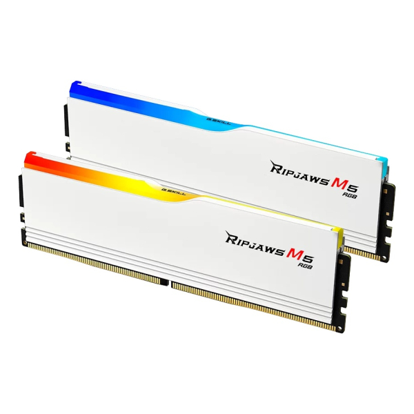 Оперативная память G.SKILL Ripjaws M5 RGB (F5 6000J3238G32GX2 RM5RW) DDR5 64GB 6000MHz CL32 UDIMM 2x32GB RGB White