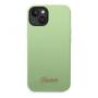 Чехол Guess для iPhone 14 CG Mobile Liquid silicone Gold metal logo Hard (GUHCP14SSLSMN) Зеленый Чехол Guess для iPhone 14 CG Mobile Liquid silicone Gold metal logo Hard (GUHCP14SSLSMN) Зеленый