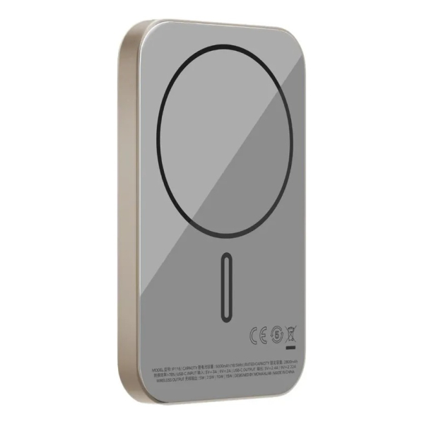Внешний аккумулятор MOMAX 5000mAh Q.MAG X Ultra Slim Magnetic Wireless Battery Pack Титан