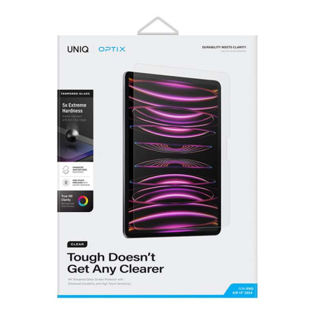 Стекло для iPad Air 13 (2024) UNIQ OPTIX Clear +installer (PDA13(2024)-CLEAR) Прозрачный Стекло для iPad Air 13 (2024) UNIQ OPTIX Clear +installer (PDA13(2024)-CLEAR) Прозрачный